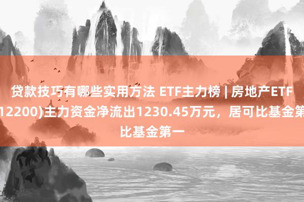 贷款技巧有哪些实用方法 ETF主力榜 | 房地产ETF(512200)主力资金净流出1230.45万元，居可比基金第一