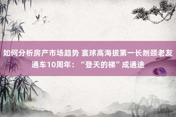 如何分析房产市场趋势 寰球高海拔第一长刎颈老友通车10周年：“登天的梯”成通途