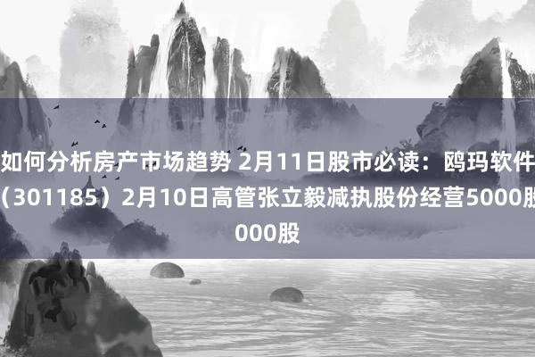 如何分析房产市场趋势 2月11日股市必读：鸥玛软件（301185）2月10日高管张立毅减执股份经营5000股